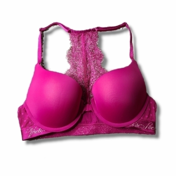 VS maroon gold t-Shirt pushup full coverage bra - Picture 1 of 3